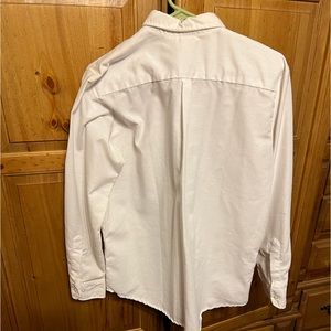 Ladies Large white long sleeved button down shirt from Big Smith !